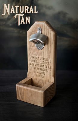 Деревянная ручка для открывания бутылок пива Идеальный подарок для женихов с персонализированным логотипом