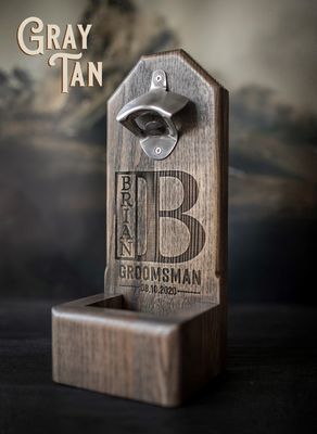 Деревянная ручка для открывания бутылок пива Идеальный подарок для женихов с персонализированным логотипом