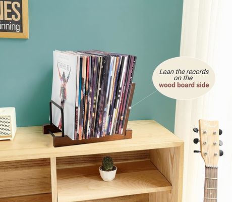 Деревянный носитель записей стенд альбомы Хранение стенд записей дисплейная стойка для домашнего убранства полка