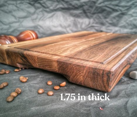 Приемлемо настраиваемое логотип толщиной 1,75 толстый большой ореховый режущий доска с соковой канавкой