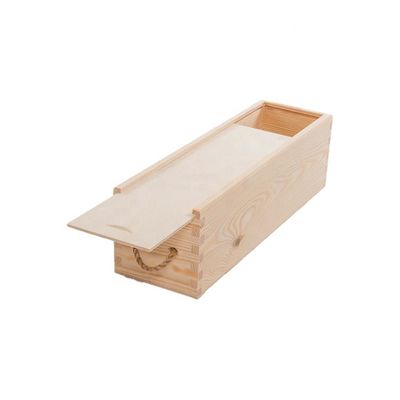 Настраиваемая незавершенная упаковка винодельческой коробки с шелковым экраном, печатный сосновый деревянный подарочный ящик