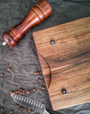 Приемлемо настраиваемое логотип толщиной 1,75 толстый большой ореховый режущий доска с соковой канавкой