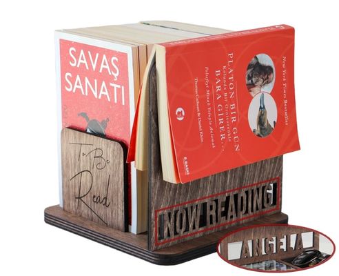 Настроенный логотип квадратная деревянная книжная полка для Дня матери Подарочная книга Хранение и организация