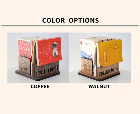 Настроенный логотип квадратная деревянная книжная полка для Дня матери Подарочная книга Хранение и организация