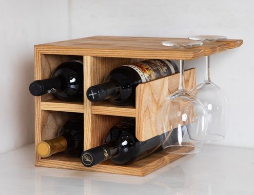 Настройка логотипа Высококачественная стойка для вина из твердого дерева