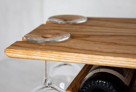 Настройка логотипа Высококачественная стойка для вина из твердого дерева