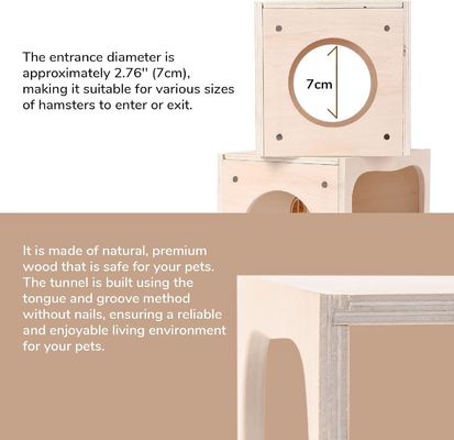 Деревянный дом для маленьких животных, который дышит, индивидуальная камера для укрытия и исследования