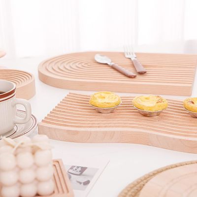 Волновая форма деревянная поднос для завтрака Поднос для кухни 40.5x18.5x2 см