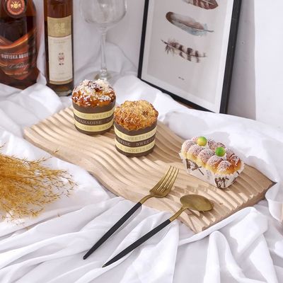 Волновая форма деревянная поднос для завтрака Поднос для кухни 40.5x18.5x2 см