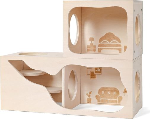 Деревянный дом для маленьких животных, который дышит, индивидуальная камера для укрытия и исследования