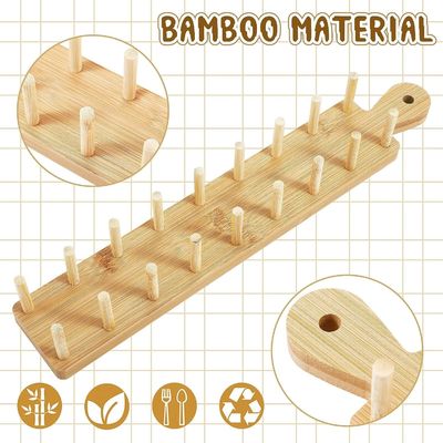 Набор из 2 деревянных тако-держателей с ручкой и зубчатой печатью на заказ цвета