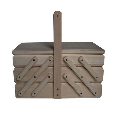 Организатор набора для пошива на все сезоны с натуральным цветом и набором инструментов для прессы в деревянной коробке