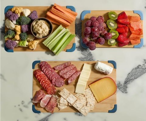 Устойчивый бамбуковый режущий доски набор для кухни большие средние и маленькие нескользящие доски