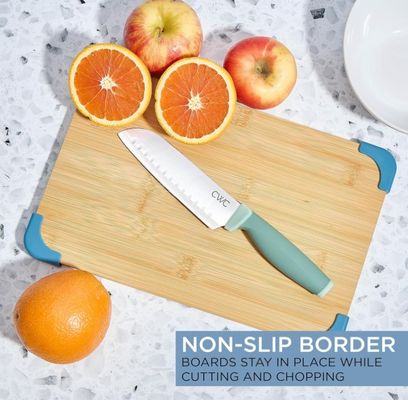 Устойчивый бамбуковый режущий доски набор для кухни большие средние и маленькие нескользящие доски