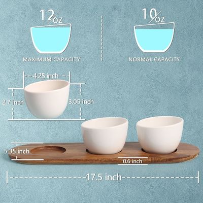 Акация деревянный поднос чип и погружение подавать набор с деревянным простого цвета или вашего цвета