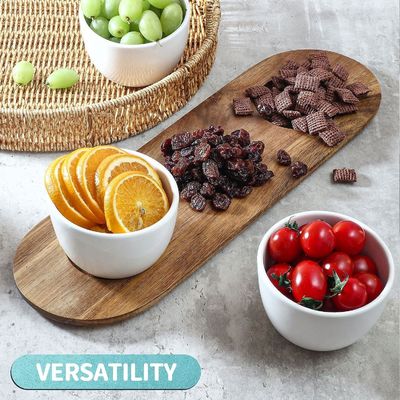 Акация деревянный поднос чип и погружение подавать набор с деревянным простого цвета или вашего цвета