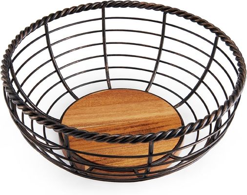 Компактная складная деревянная плодовая чаша для экономии места на кухне и в гостиной