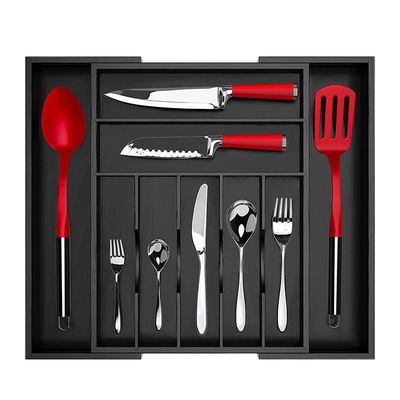 Бамбуковый кухонный серебряный прибор держатель и столовая поднос ящик организатор для столовой прибор настроить размер