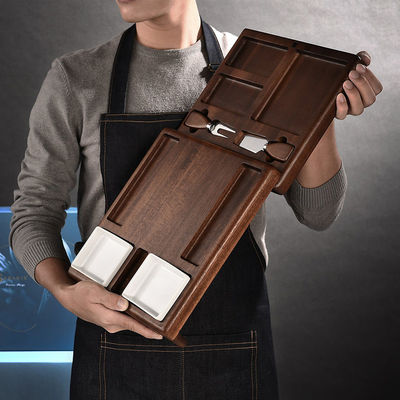 Настраиваемая многофункциональная бамбуковая режущая доска с подставкой и складной коландерью