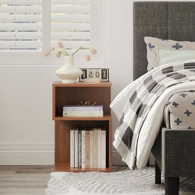 Небольшие помещения Мебель спальни Минималист 3 уровня Конечный стол с открытым хранилищем