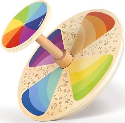 Деревянное спиннерное сиденье Сидеть и вращаться Больший размер Лазерная гравировка Классическая играшка для спиннинга