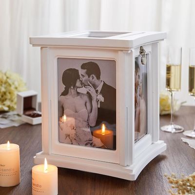 Свадебный прием Эвкалипт Делай сам конверт Деревянная коробка с замком Образец бесплатно