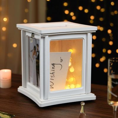 Свадебный прием Эвкалипт Делай сам конверт Деревянная коробка с замком Образец бесплатно