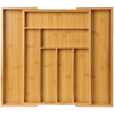 Регулируемый бамбуковый организатор ящиков для быстрого питания