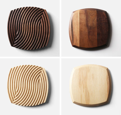 Декоративные деревянные поддоны с водой в скандинавском стиле 19.3x19.3x2 см Приемлемо