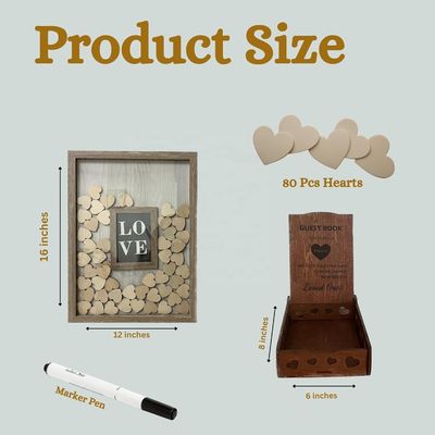 Дерево и стекло Романтическое украшение свадьбы на заказ с большим фото вставкой