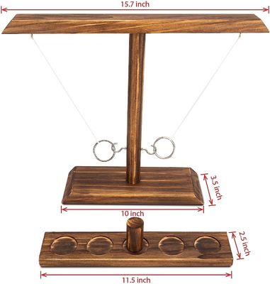 Развивающая игра Массивное деревянное кольцо крючок бросает игру для бара возрастной диапазон от 8 до 13 лет