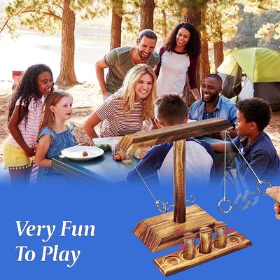 Развивающая игра Массивное деревянное кольцо крючок бросает игру для бара возрастной диапазон от 8 до 13 лет