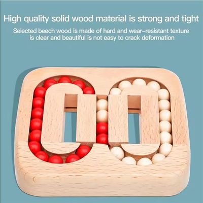 Unisex 202405 Деревянная плитка мозговой лабиринт Игра для пожилых пожилых взрослых Простые головоломки игрушки для Альцгеймера