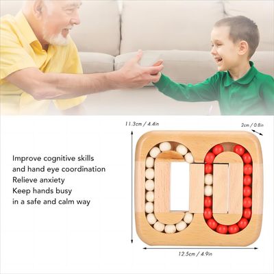 Unisex 202405 Деревянная плитка мозговой лабиринт Игра для пожилых пожилых взрослых Простые головоломки игрушки для Альцгеймера