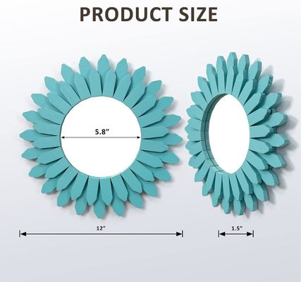 Декоративное зеркало на стене в белом или вашем цвете 12 дюймовый деревянный деревянный солнечный всплеск стиль Boho