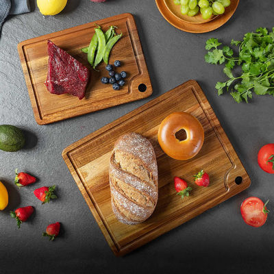 Коммерческие покупатели Современная деревянная акация для кухонной кухни Сырная доска для резки с соком