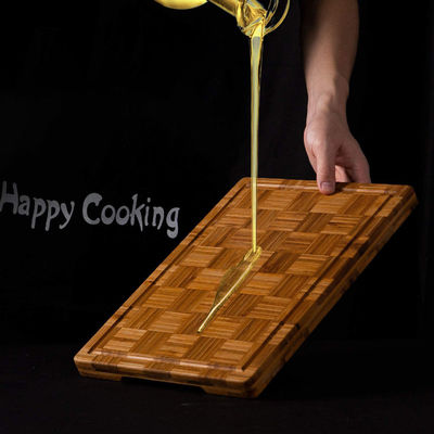 Всесезонные доски для резки бамбука набор из 3 с соковой канавкой и шелковой печатью