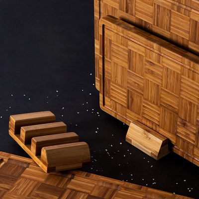 Всесезонные доски для резки бамбука набор из 3 с соковой канавкой и шелковой печатью