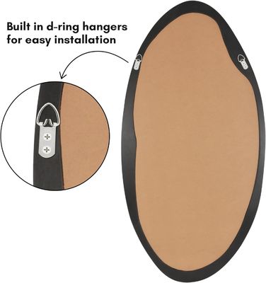 Рождественское органическое деревянное зеркало в черном цвете для ванной гостиная входная спальня