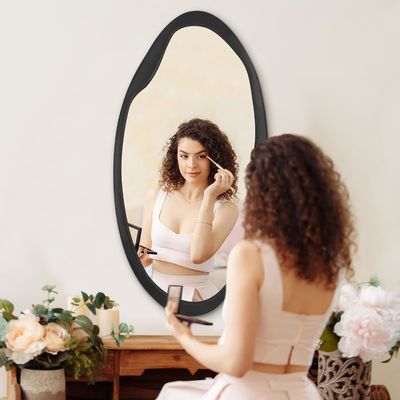 Рождественское органическое деревянное зеркало в черном цвете для ванной гостиная входная спальня