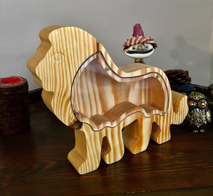 Детский подарок Деревянный свиничный бак Персонализированный и лакированный Рождественский сюрприз