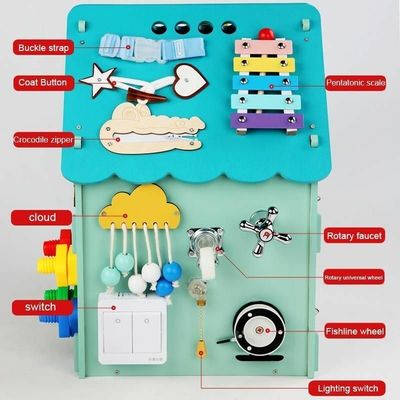 Монтессори Деревянные игрушки Загруженный дом головоломка многофункциональная открывающаяся коробка сокровищ лакированная