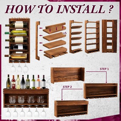 Современный и шикарный винный экран Складчик для хранения с стеклянным держателем для бутылок