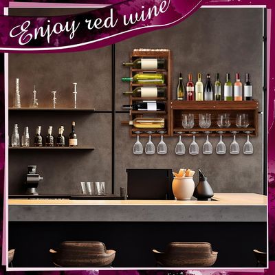 Современный и шикарный винный экран Складчик для хранения с стеклянным держателем для бутылок