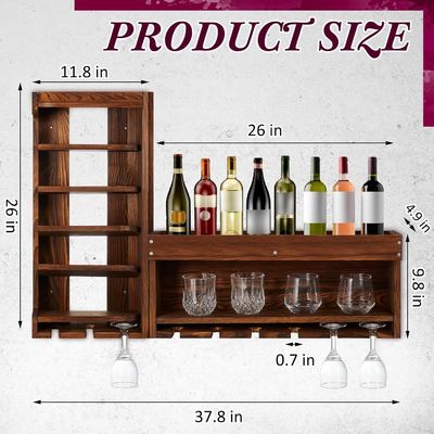 Современный и шикарный винный экран Складчик для хранения с стеклянным держателем для бутылок