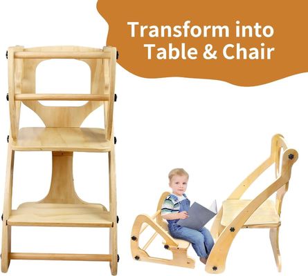 Современный дизайн деревянная регулируемая высота помощник башня для малышей обучения и приготовления пищи