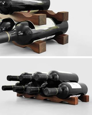 Столовая стойка для бутылок с вином Деревянная винная полка для организации с экономией места