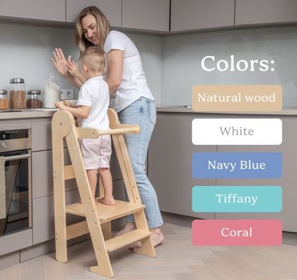 Печать сгоревшего детского кухонного стула с 3 регулируемыми высотами