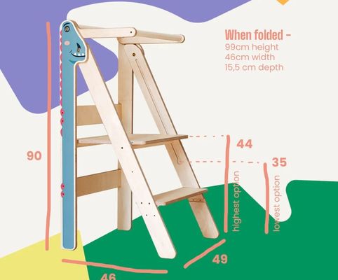 Складной стул для обучения Common Size или Custom Montessori Мебель Помощник Башня