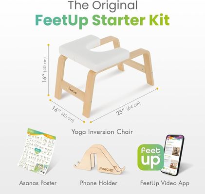 Почтовая упаковка и деревянная скамейка для головы йоги для укрепления ядра в упражнениях йоги